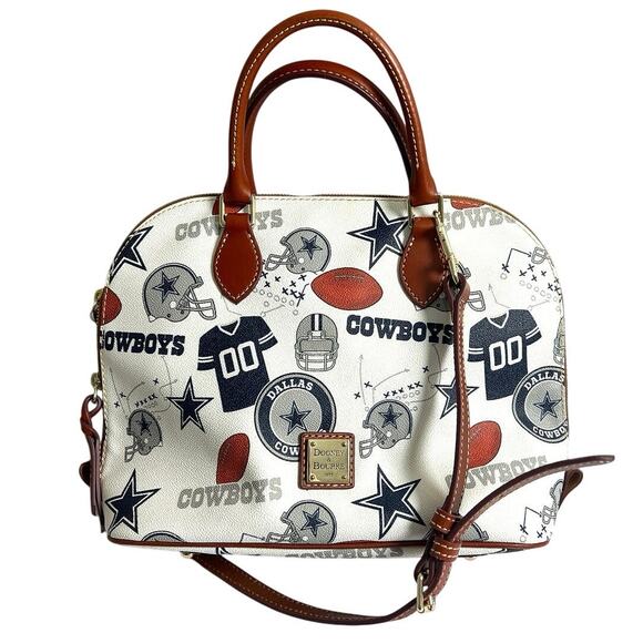 Dooney & Bourke Handbags - Dooney & Bourke Cowboys Gameday Zip Satchel Small